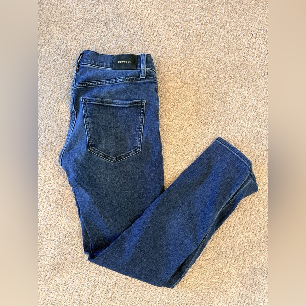 Express Women's Dark Blue Skinny Jeans